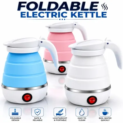 Portable Folding Silicone Electric Kettle – 600ml