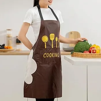 Multifunctional Kitchen Apron with Hand Wipe Towels & Front Pocket – Cooking Design