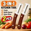 3-in-1 Kitchen Tool Vegetable Peeler, Onion Slicer & Bottle Opener | Multipurpose Kitchen Gadget 2 pcs