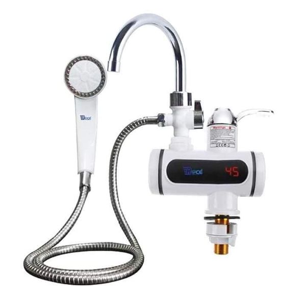 Electric instant hot water tap with hand shower