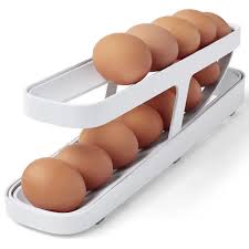 Automatic scrolling egg rack holder Kitchen Home Plastic storage Tray Boxes & Bins Egg Dispenser for Refrigerator